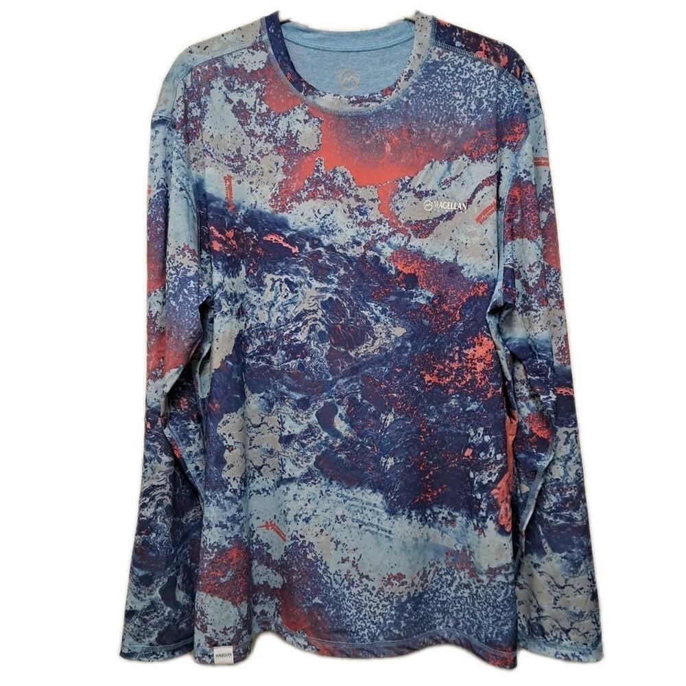 Magellan Realtree Xtreme Camo REVERSIBLE Long Sleeve Fishing Shirt Mens Large L